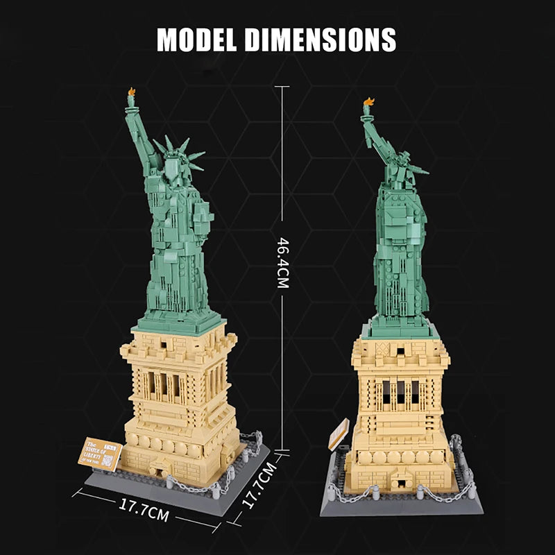 CAN0000024 - Ensemble de blocs de construction Statue de la Liberté – Modèle architectural de 1 577 pièces
