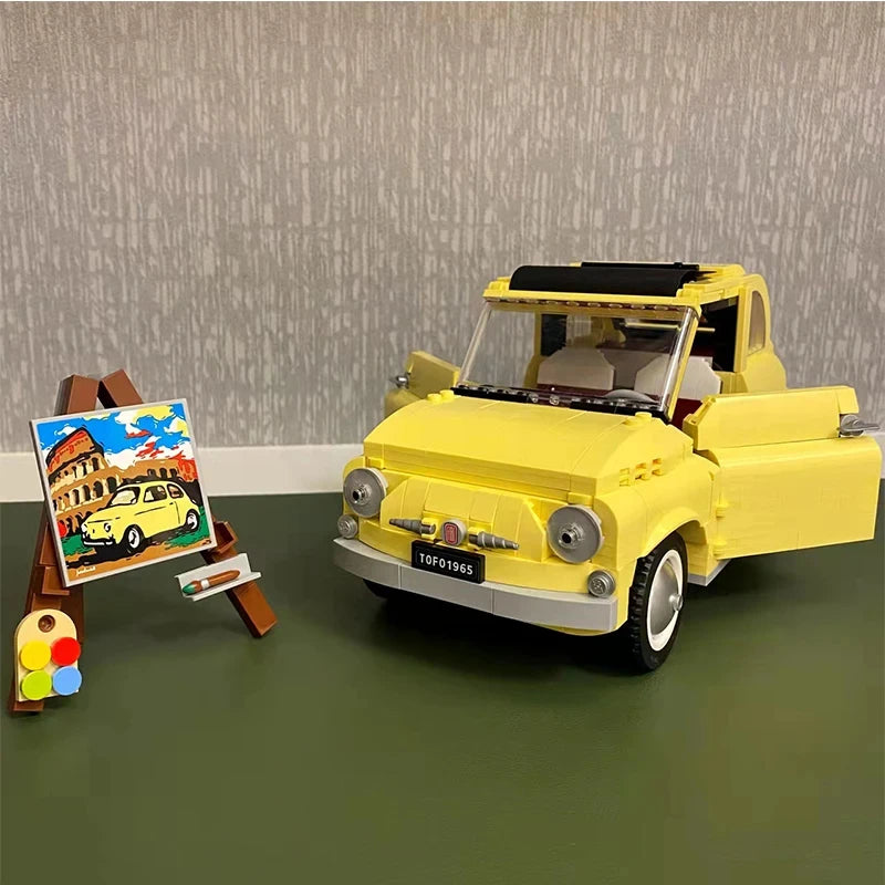 CAN0000040 - Blocs de construction classiques Fiat 500 - Modèle de voiture rétro emblématique