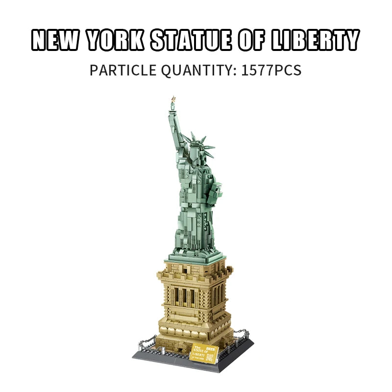 CAN0000024 - Ensemble de blocs de construction Statue de la Liberté – Modèle architectural de 1 577 pièces