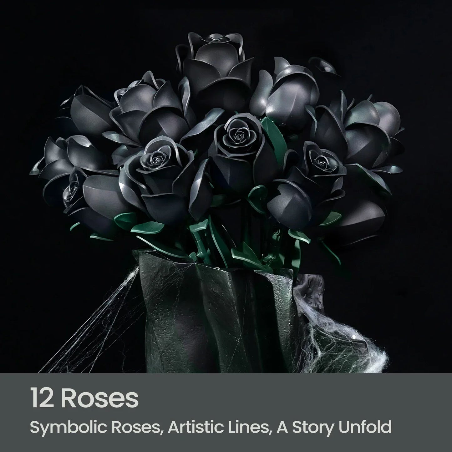 CAN0000055 - Ensemble de blocs de construction Bouquet de roses noires
