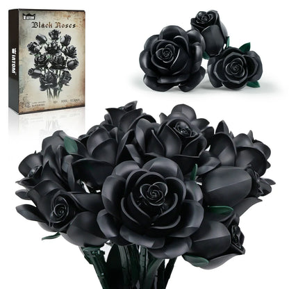 CAN0000055 - Ensemble de blocs de construction Bouquet de roses noires
