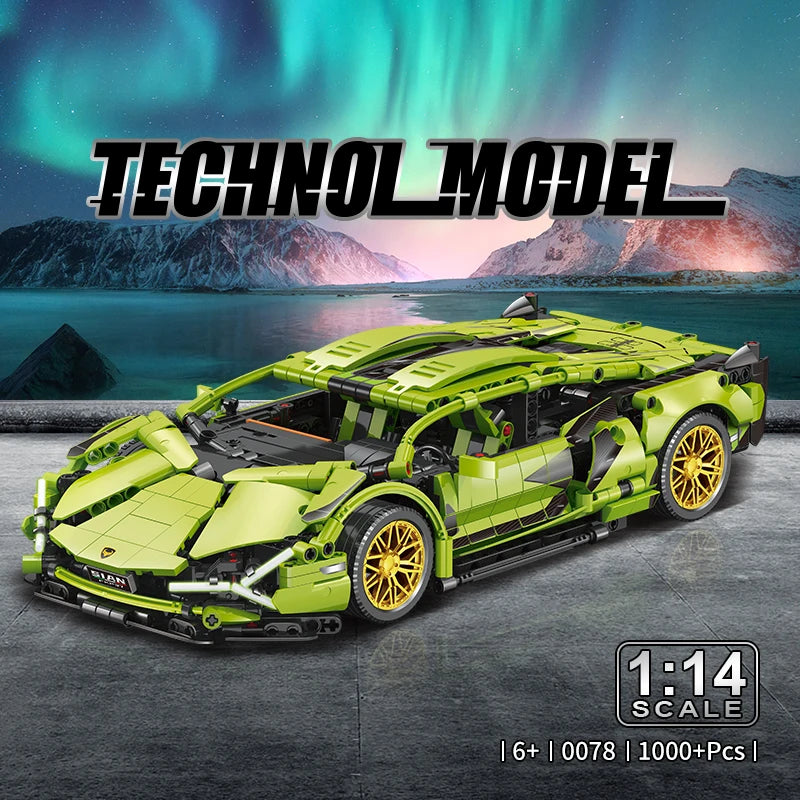 CAN0000034 - Lamborghini Sián FKP 37 Building Blocks – Remote-Controlled Supercar Model