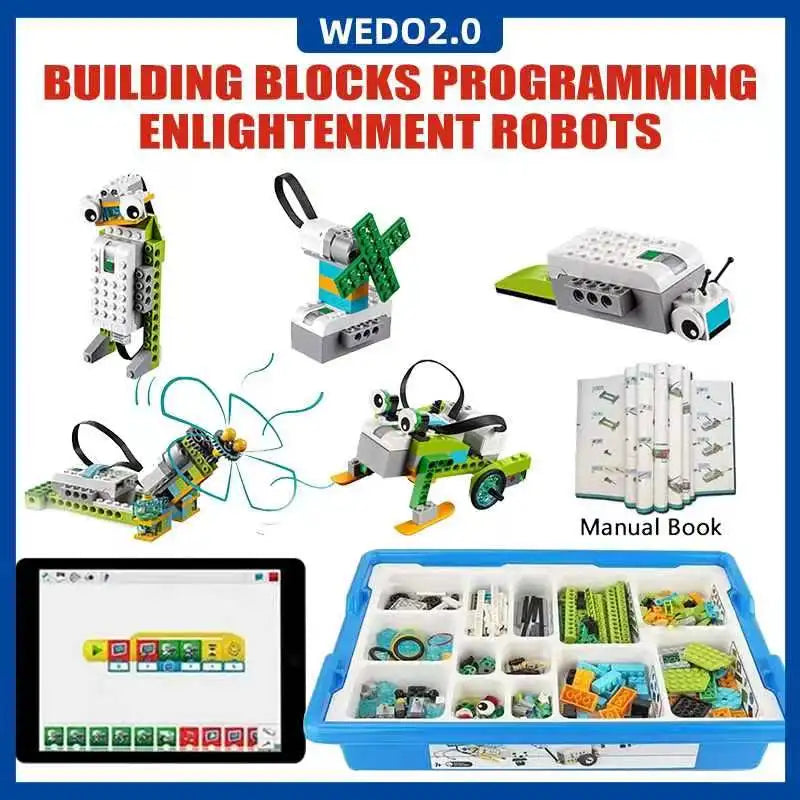 CAN0000010 - Wedo 2.0 Educ - Set 1 – LEGO-Compatible DIY Assemble Toys