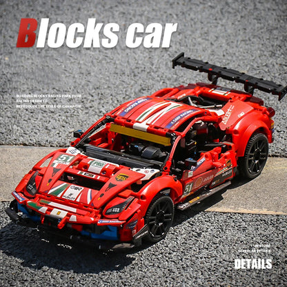 CAN0000035 - Ferrari 488 GTE AF Corse 51 Building Blocks – Iconic Race Car Model